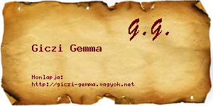 Giczi Gemma névjegykártya